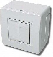 Коробка монтажная в сборе с выключателем, белая (10001)