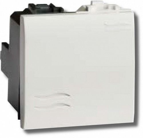 Выключатель типа "кнопка", 2 модуля, белый (76022B)