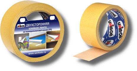 Лента клейкая двухсторонняя на полипропиленовой основе 25ммх25м (38921) Unibob Лента клейкая двухсторонняя на полипропиленовой основе 25ммх25м (38921) Unibob