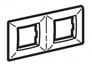 Рамка на 2+2 модуля Brava слоновая кость (75012O) Рамка на 2+2 модуля Brava слоновая кость (75012O)