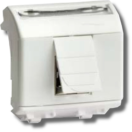 Розетка RJ-45 (белая), 2 модуля "BRAVA" (76655B) Розетка RJ-45 (белая), 2 модуля "BRAVA" (76655B)