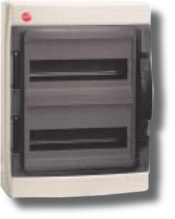 Щиток с дверцей 24 модулей, IP65, серый (85624) Щиток с дверцей 24 модулей, IP65, серый (85624)