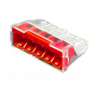 Клемма (88167595) 5-проводниковая без пасты, красная (100 шт) Клемма (88167595) 5-проводниковая без пасты, красная (100 шт)