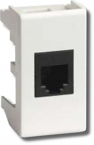 Розетка телефон. RG-11 (белая), 1мод., "Viva" (45017)