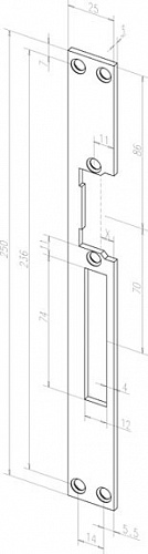 Eff-Eff HZ (264 40) (-------26440-01) лицевая панель цинк