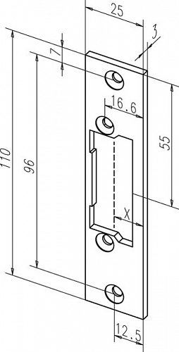 Eff-Eff kl (61B 35) (----61B35-01) лицевая панель сталь
