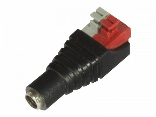 Разъем питания DCx2.1 (гнездо) клеммная колодка, самозажим Разъем питания DCx2.1 (гнездо) клеммная колодка, самозажим