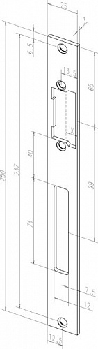 Eff-Eff HZ(691 35) (-------69135-01) лицевая панель 250х25 мм Eff-Eff HZ(691 35) (-------69135-01) лицевая панель 250х25 мм