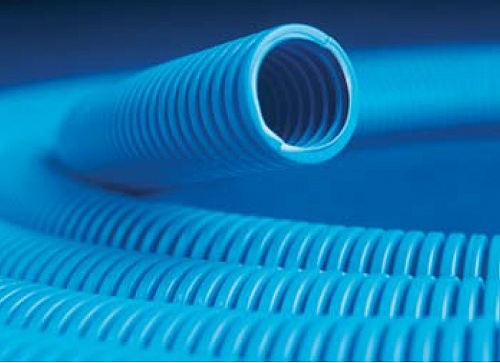 Труба ППЛ гибкая легкая с протяжкой D=25мм 11925 (синяя) Труба ППЛ гибкая легкая с протяжкой D=25мм 11925 (синяя)