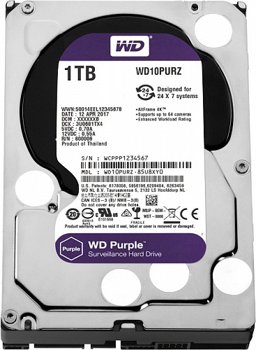 HDD 1000 GB (1 TB) SATA-III Purple (WD10PURZ)
