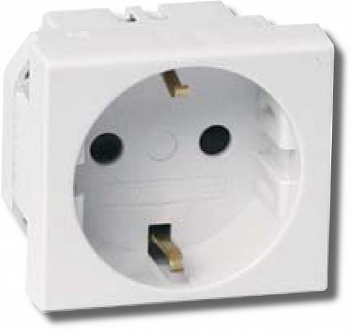 Розетка электрическая (белая), 2 мод., "BRAVA" (76482B) Розетка электрическая (белая), 2 мод., "BRAVA" (76482B)