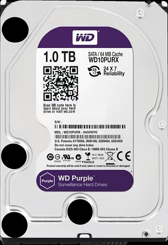 HDD 1000 GB (1 TB) SATA-III Purple (WD10PURX) HDD 1000 GB (1 TB) SATA-III Purple (WD10PURX)